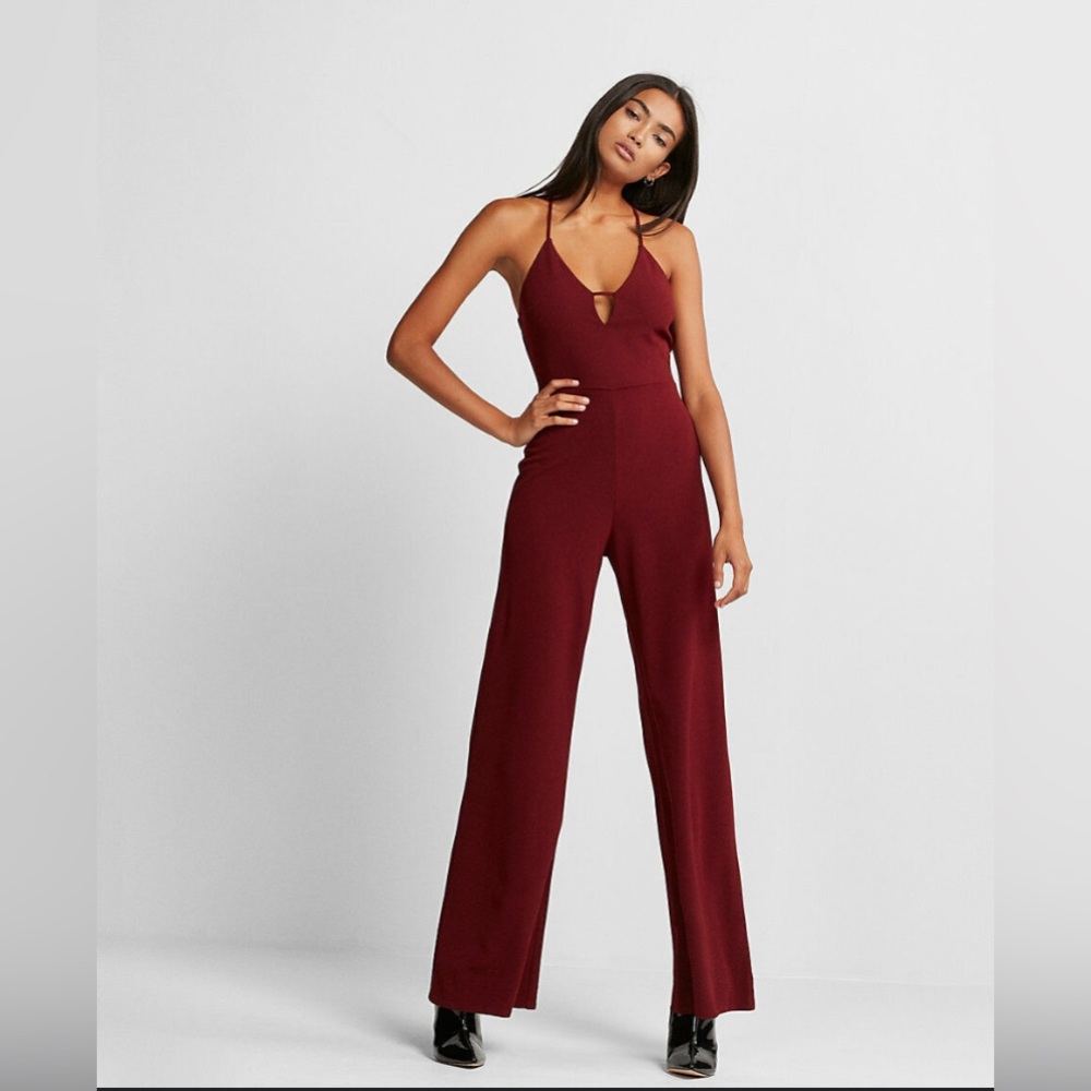 Elegant Burgundy Jumpsuit